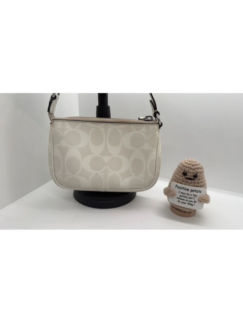 Coach Nolita 15 Mini Bag In Signature White With Charm